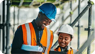 Construction contractor at work
